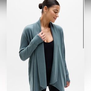 Athleta Teal Open Front Cardigan